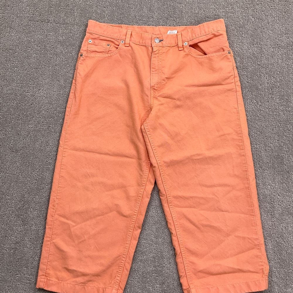 Peach Coral Colored Denim Capri Pants‎ Size 35 Casual Summer Bottoms